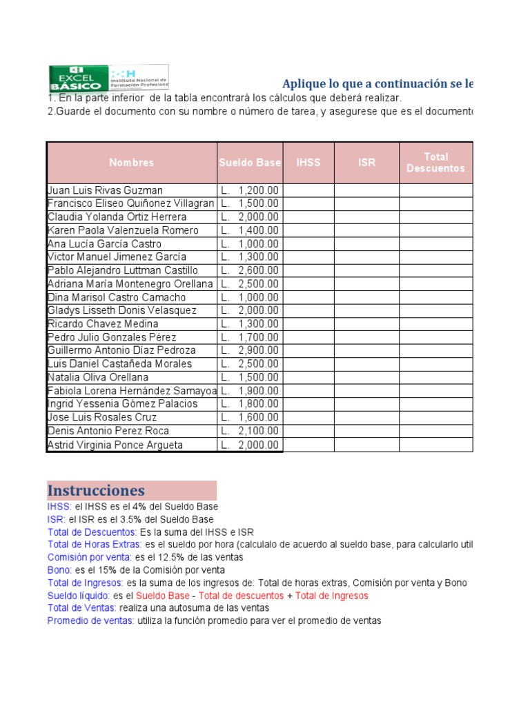 Ejercicio 3 Excel 2019 Pdf