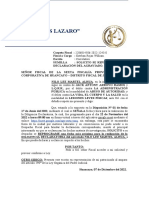 Solicito Se Reprograme La Declaración Del Agraviado - Martel Alhua Nilo Lee