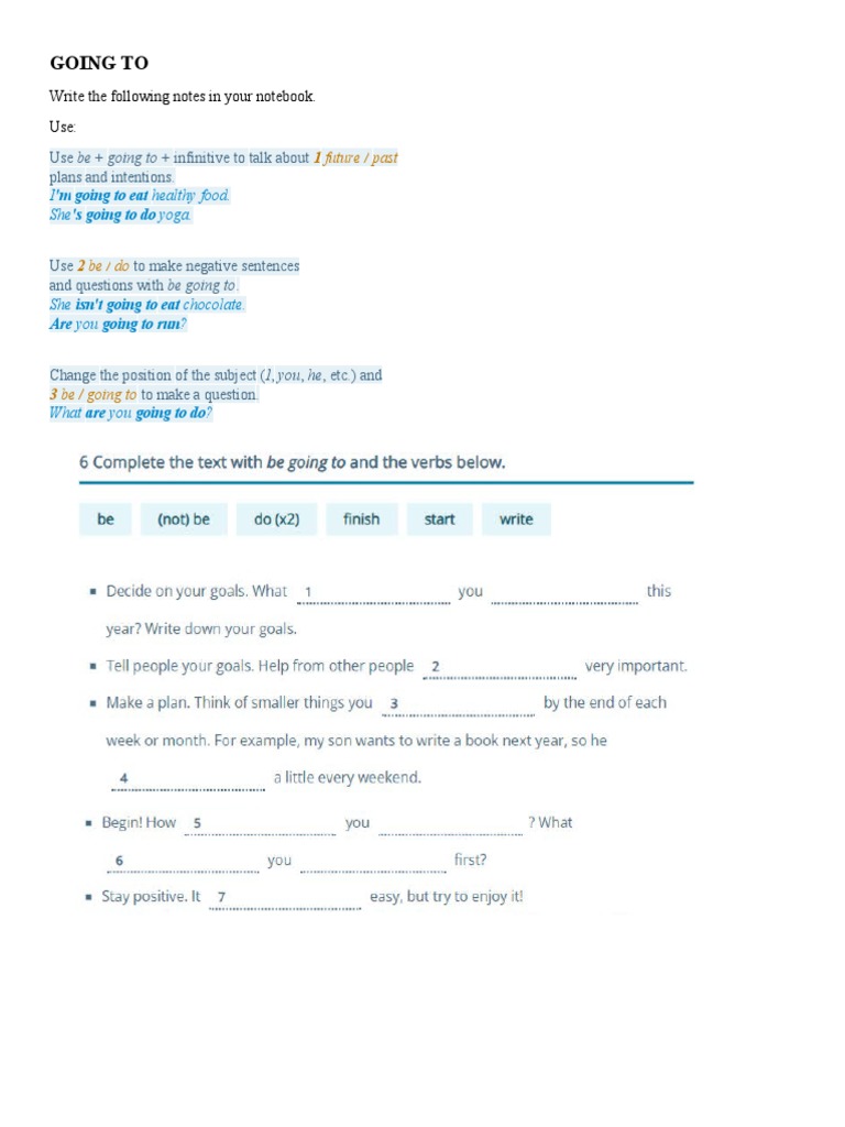 Going To Grammar - Exercises | PDF