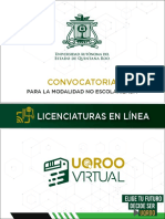 Convocatoria Admisiones Licenciaturas LINEA2022