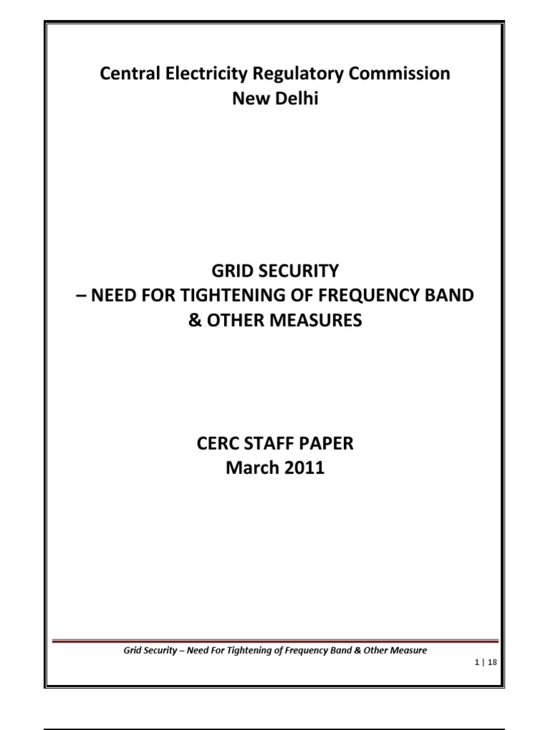 CERC Staff Paper | PDF | Electrical Grid | Wind Power