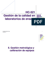 Cap 8 Gestión Metrológica y Calibración de Equipos