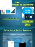 BPS Safety Record del Mes de Agosto 2014