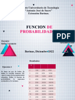 Función de Probabilidad. Estadística. 