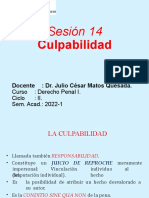 Sesión 14 - Derecho Penal I - Culpabilidad