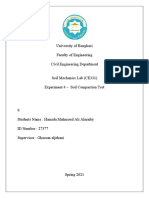 Soil Compaction Test Results and Analysis