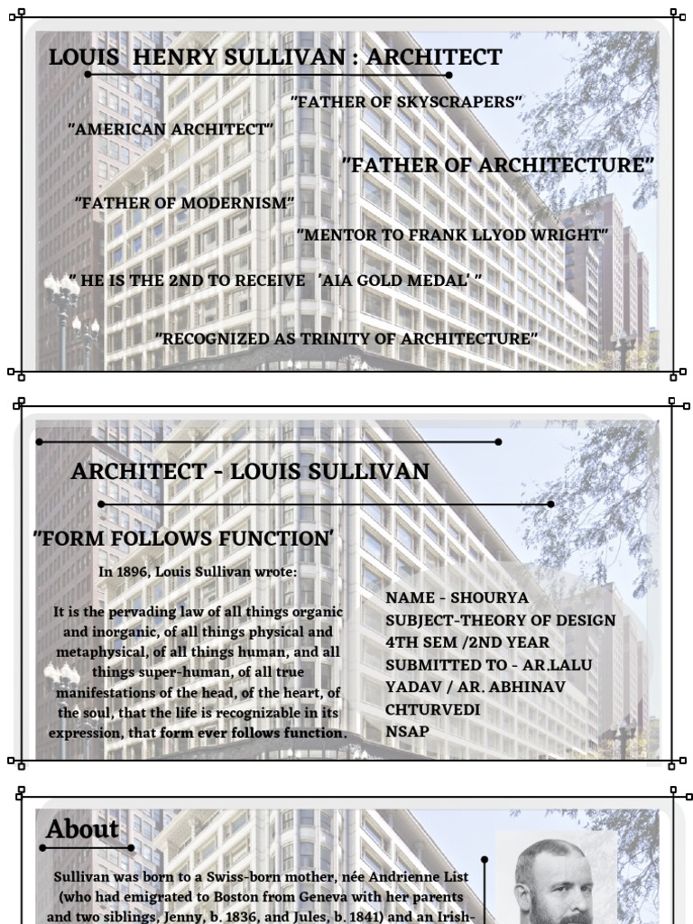 Louis Henry Sullivan | PDF | Design | Architectural Design