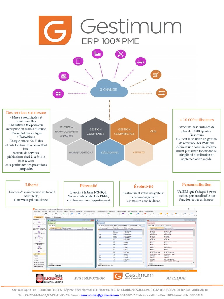 Flyers Gestimum Erp V0 3 | PDF | Progiciel de gestion intégré ...