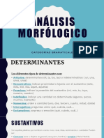 Análisis morfológico: categorías gramaticales
