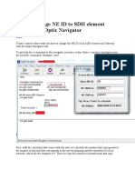 How To Change NE ID To SDH Element Network by Optix Navigator