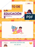 Sujeto de La Educación Ii