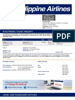 PAL e-ticket receipt for Cebu to Bacolod flight