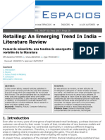 Retailing: An Emerging Trend in India - Literature Review
