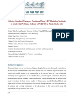 Modelling Methods and Applications in Traffic and Transportation Final Exam