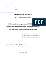 A influência de um programa de AF na aptidão física e composição corporal de indivíduos com DI e SD