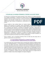 Original Manifiesto Feminista 26J