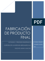 Actividad 4 - Fabricación de Producto Final