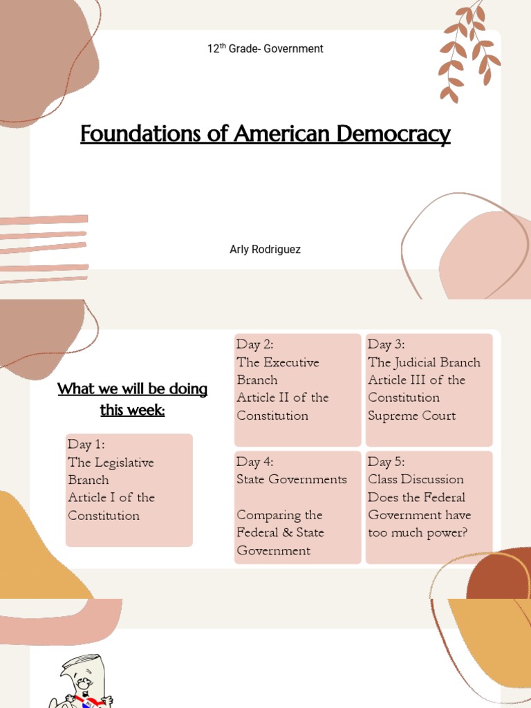 Day 1 Educ 377 - Foundations of American Democracy  PDF  Federal 