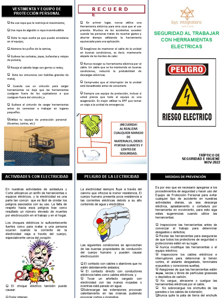 Seguridad en el uso de herramientas eléctricas | PDF | Electricidad ...