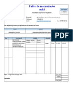 Cotización de SERVICIO DE EXTRACCION DE PERNO