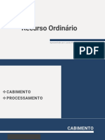 Recurso Ordinário: Cabimento e Processamento