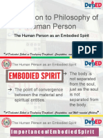 The Human Person As An Embodied Spirit