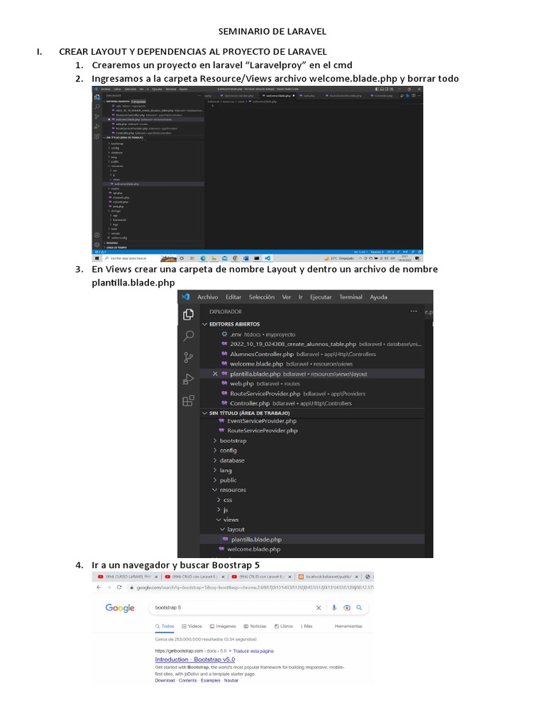 Guía Completa para Crear un CRUD en Laravel | PDF | Archivo de ...