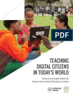 Common Sense Education Digital Citizenship Research Backgrounder