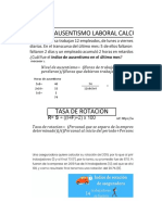 Tasas de Rotacion y Ausentimos Ejemplos