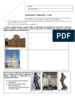 Características da arquitetura gótica e românica e análise de obras do Renascimento