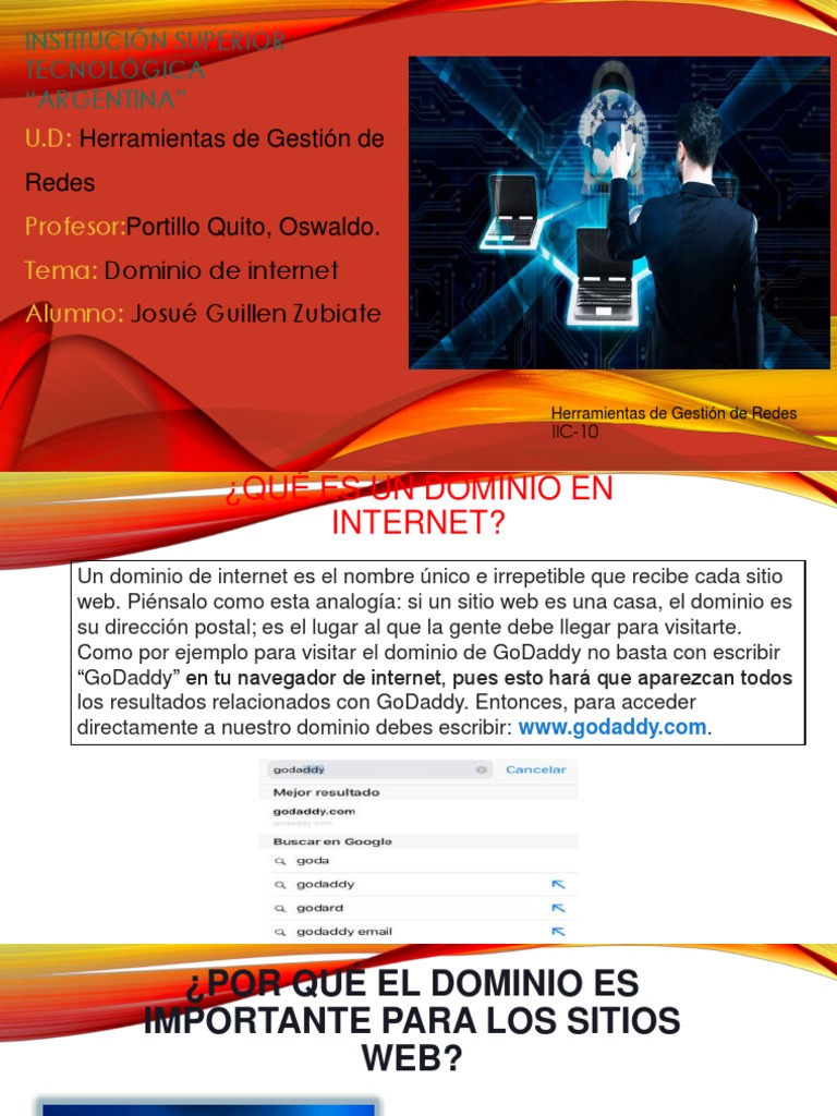 Importancia y Estructura de Dominios Web | PDF | Red mundial | Internet ...