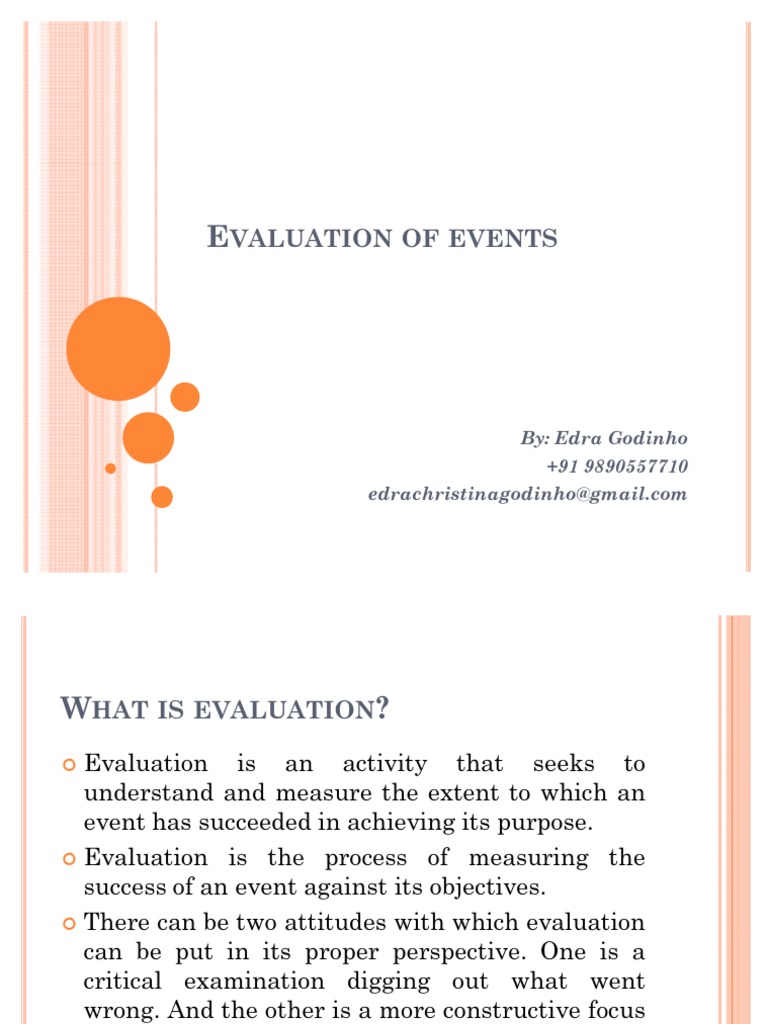 Event Evaluation Methods and Insights | PDF | Evaluation | Survey ...
