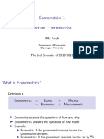 Econometrics1 1 Intro