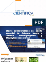 Expo 5, Efecto Antimicrobiano Del Aceite Esencial de Orégano Frente A Listeria Monocytogenes y Staphylococcus Aureus