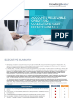 Accounts Receivable, Credit and Collections Audit Report - Sample 2