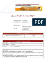 Classwork Assignment 4 - Module 3 - CALC002 