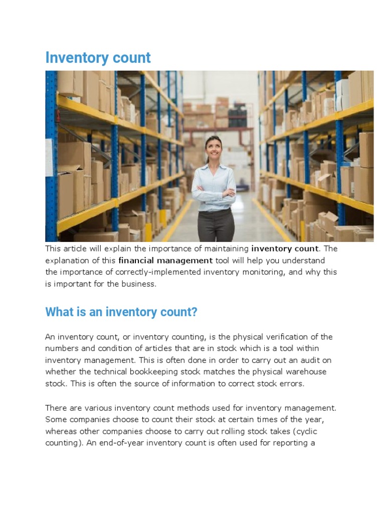 Inventory Count Process PDF Inventory Audit