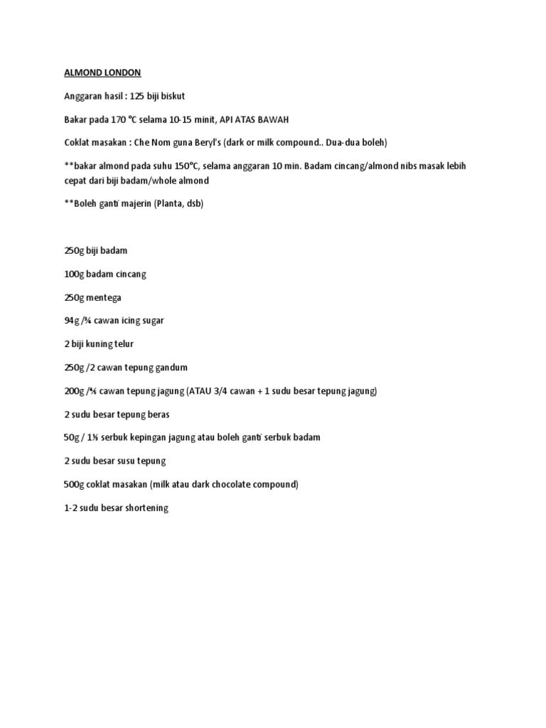 Almond London PDF