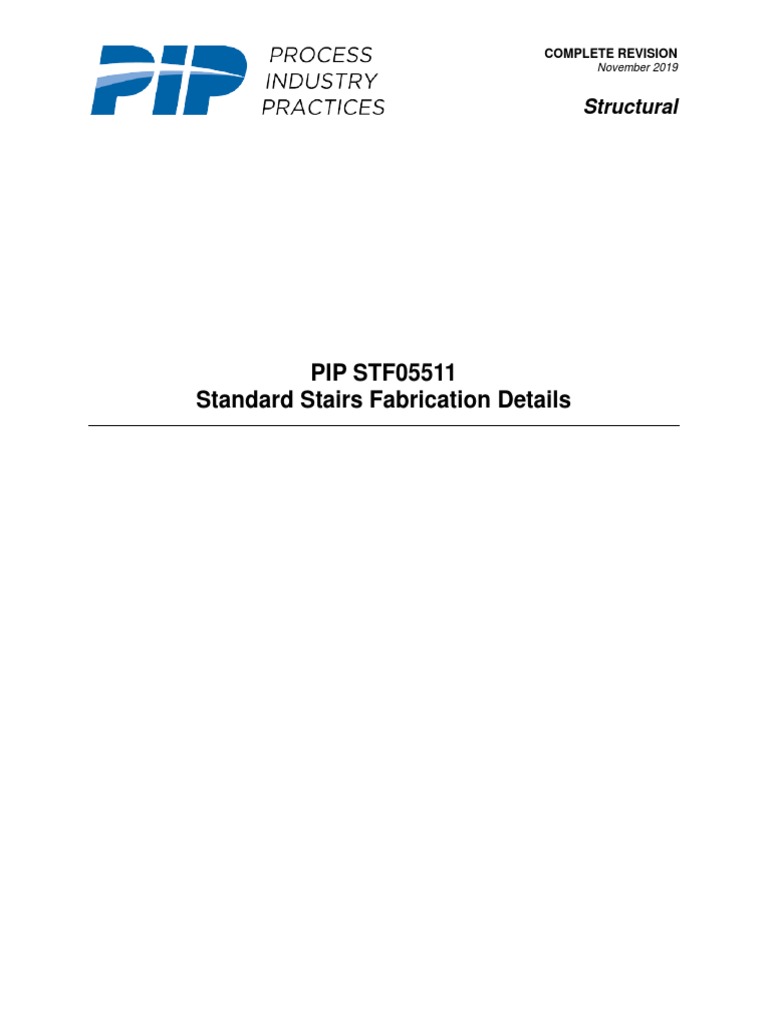 PIP STF05511 Standard Stairs Fabrication Details 2019 | PDF | Stairs