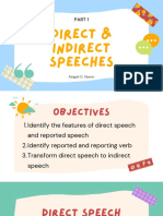 Part 1 - DIRECT AND INDIRECT SPEECH