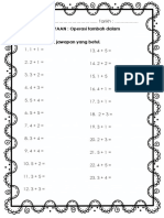 Latihan Pengayaan Operasi Tambah Dalam Lingkungan 1-10