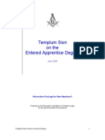 Templum Sion Primer on the Entered Apprentice Degree