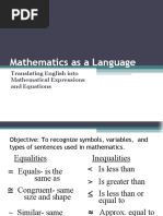 2.2. Mathematics As A Language Part 2