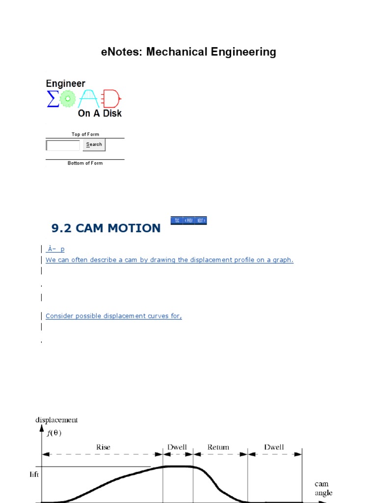 Cam Design for Engineers | PDF | Acceleration | Rotation Around A Fixed ...