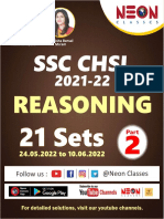SSC CHSL 2021 Set 22 To 42 Pyq Reasoning Neon Classes