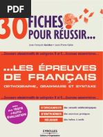 Les épreuves de français concours catégories B et C