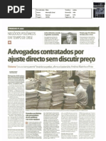 ADVOGADOS CONTRATADOS POR AJUSTE DIRECTO SEM DISCUTIR PREÇO