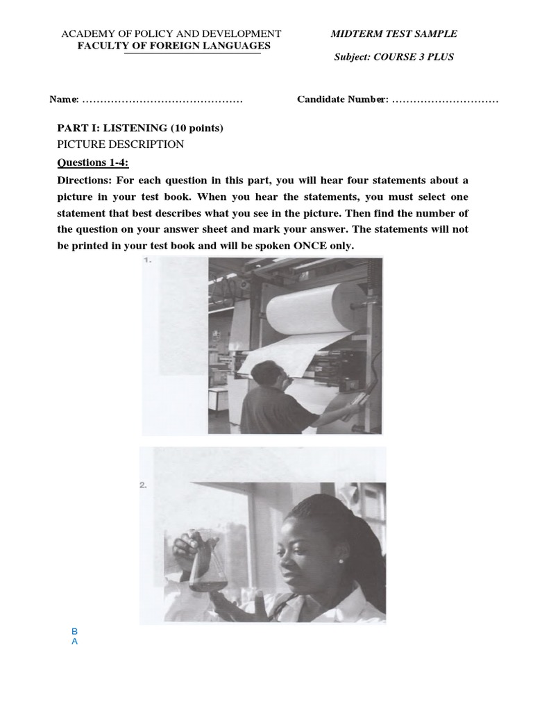 Course 3 Plus Midterm Test Sample | PDF | Baggage | Workweek And Weekend