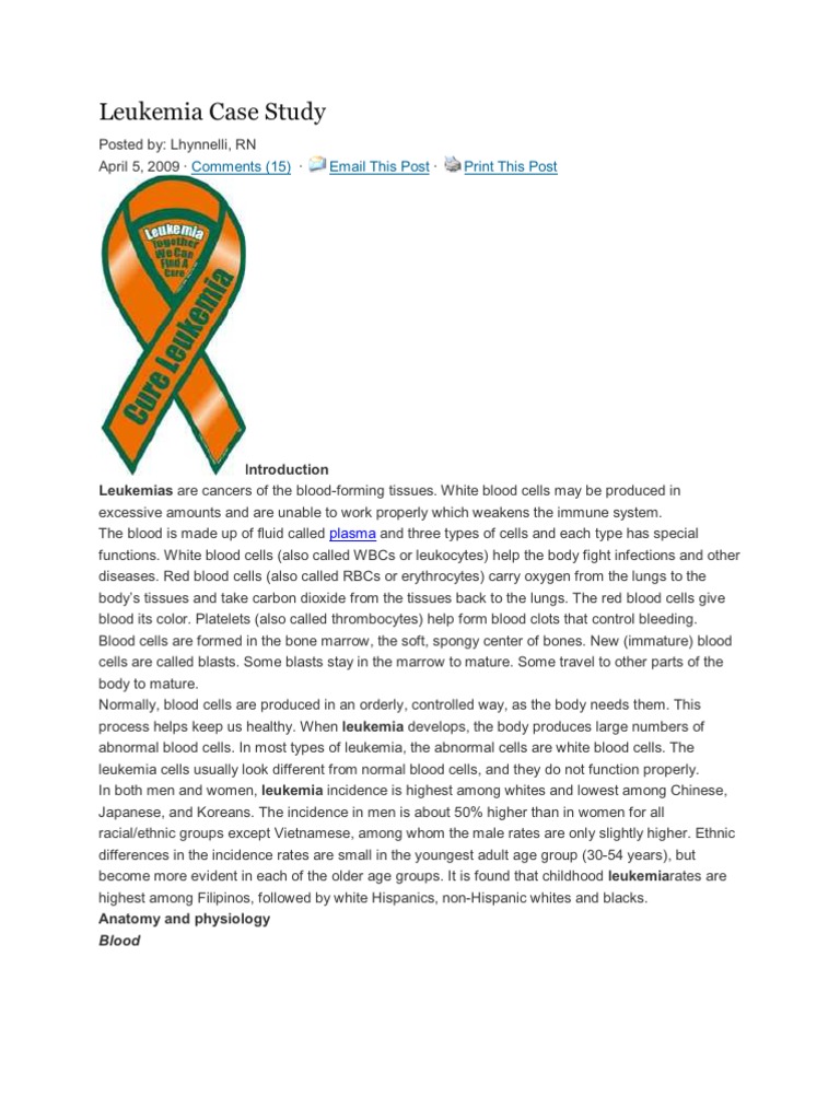 Leukemia case study picture