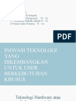 Inovasi Teknologi Yang Dikembangkan Untuk User Berkebutuhan Khusus